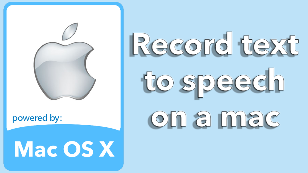 text to speech for mac
