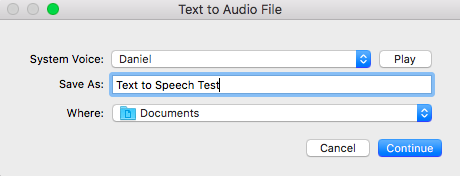 change my text to speech mac