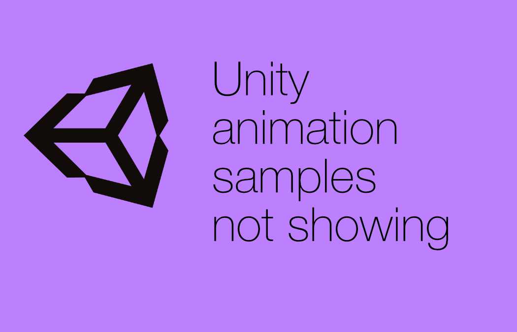 unity animation samples not showing
